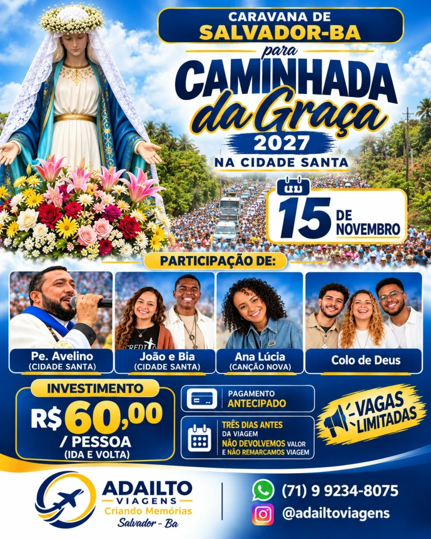 CAMINHADA DA GRAÇA, na Cidade Santa