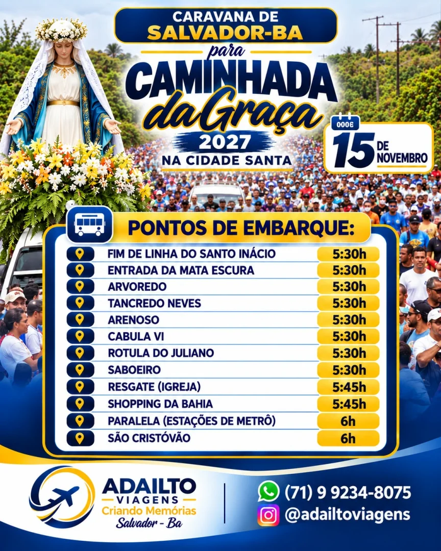 CAMINHADA DA GRAÇA, na Cidade Santa