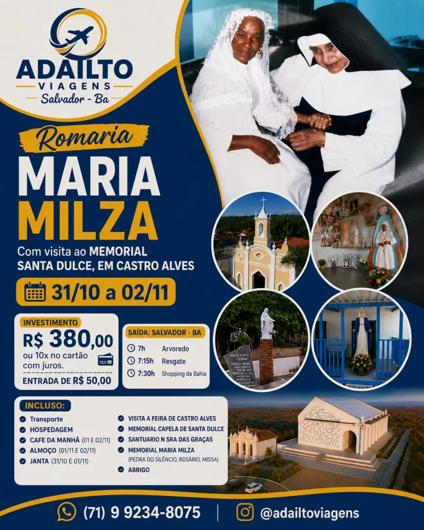 ROMARIA MARIA MILZA E SANTA DULCE 2026