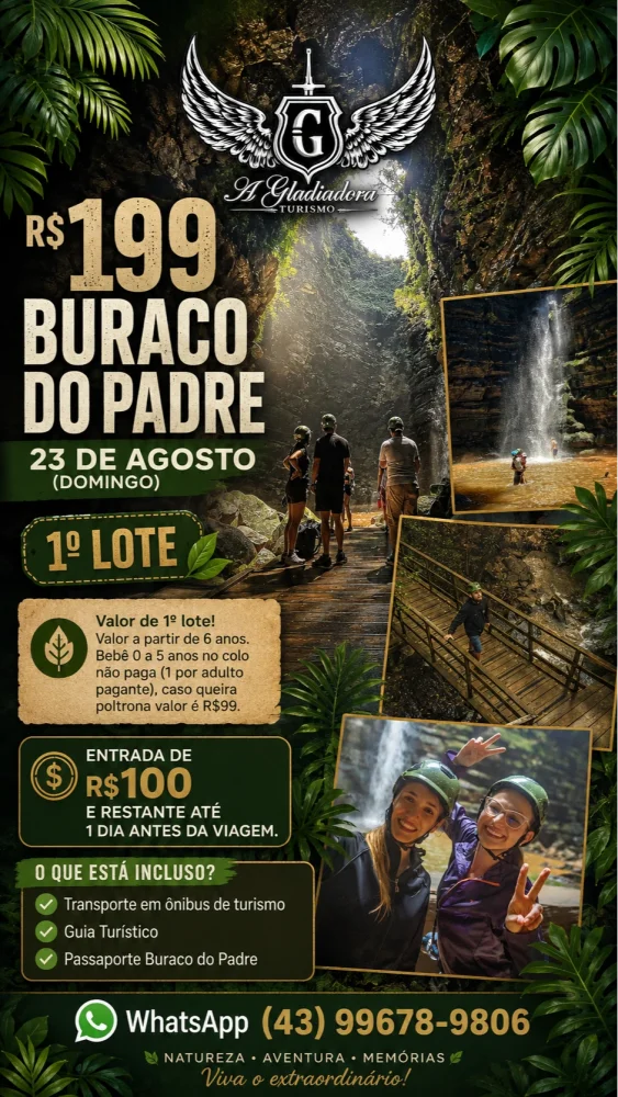 Buraco do Padre 23/08/2026 (domingo)