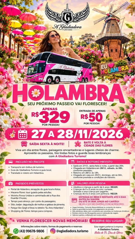Holambra 27 A 28/11/2026 (sexta)