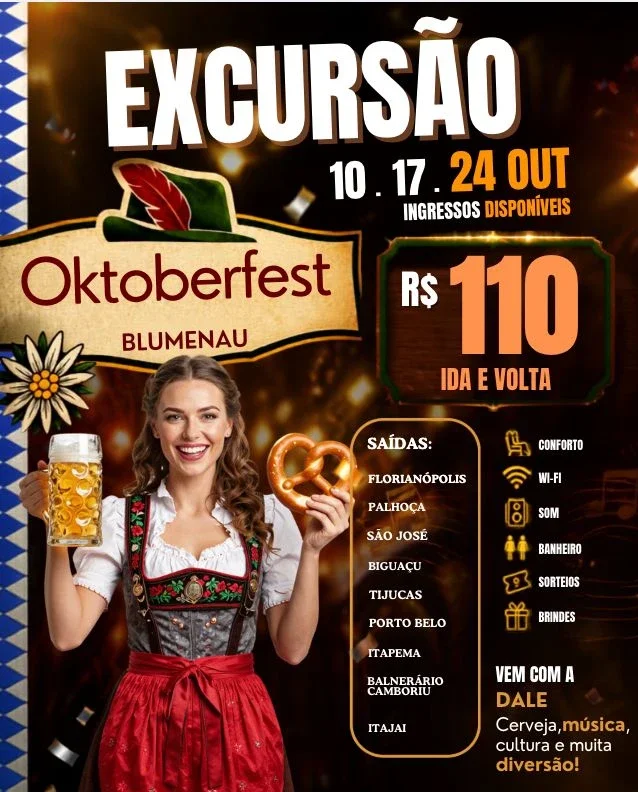 EXCURSÃO OKTOBERFEST BLUMENAU 10/10
