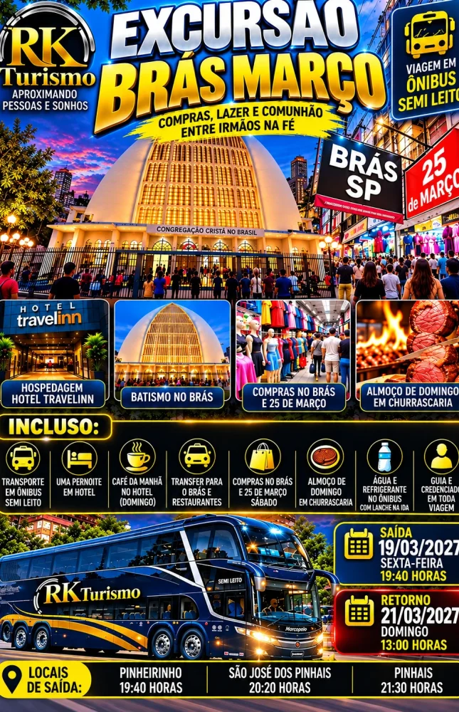 VIAGEM PARA O BRÁS SÃO PAULO