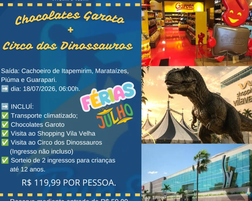 CHOCOLATES GAROTO + CIRCO DOS DINOSSAURO