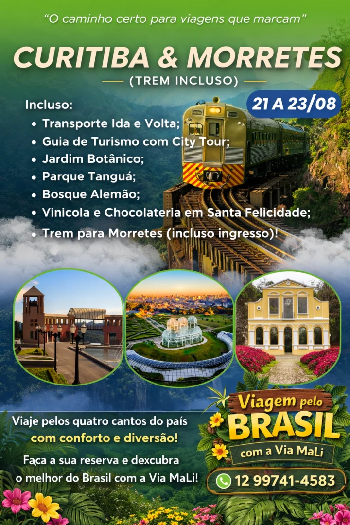 Curitiba & Morretes c/ Passeio de Trem