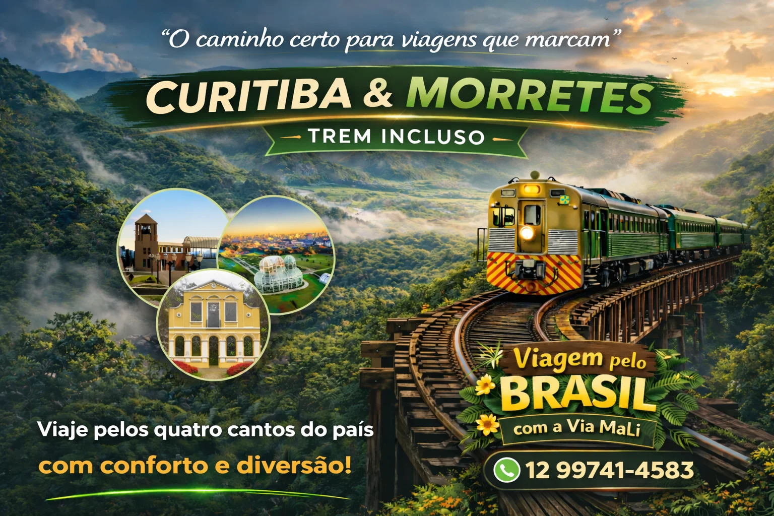 Curitiba & Morretes c/ Passeio de Trem